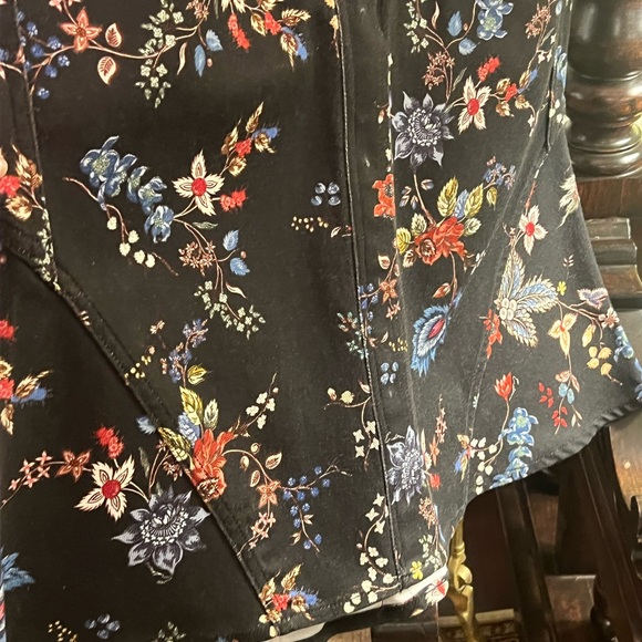 Erdem Victorine denim black floral skirt - Picture 7 of 15